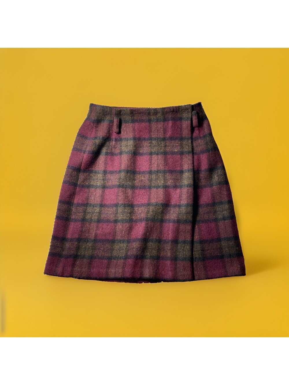 Eddie Bauer Wool Skirt Women’s Plaid Size 8 85% Wool 15% Nylon